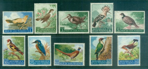 San-Marino-1960-Birds-MUH