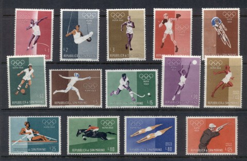 San-Marino-1960-Summer-Olympics-Rome-gum-creases-MUH