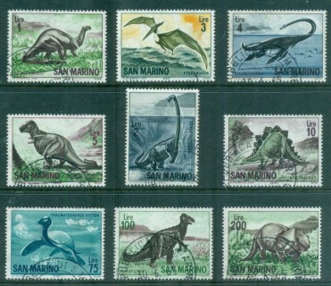 San-Marino-1965-Dinosaurs-CTO