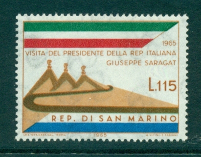 San-Marino-1965-Guiseppe-saragat-Visit-MUH-lot40104