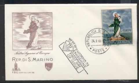 San-Marino-1966-Europa-Sailnt-FDC