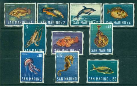 San-Marino-1966-Fish-MUH-lot40112