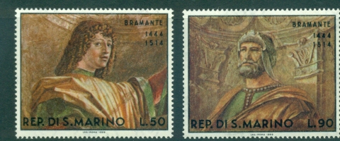 San-Marino-1969-Bramante-Paintings-MUH-lot40124