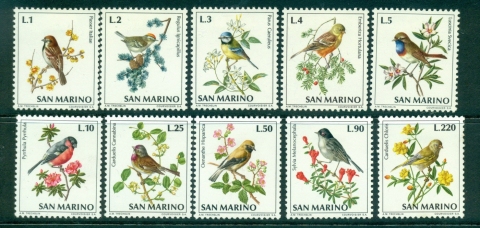 San-Marino-1972-Birds-MLH-lot40142