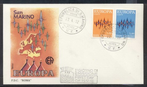 San-Marino-1972-Europa-Sparkles-FDC