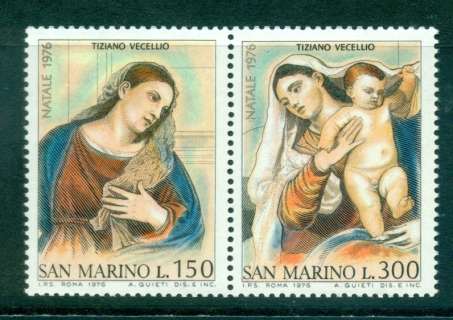 San-Marino-1976-Xmas-Pair-MUH-lot40179