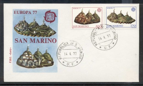 San-Marino-1977-Europa-Landscapes-FDC