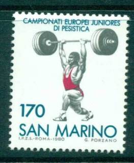 San-Marino-1980-Weight-Lifting-MUH-lot40214