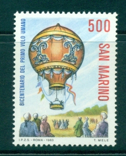 San-Marino-1983-Manned-Flight-Bicentenary-MUH-lot40245