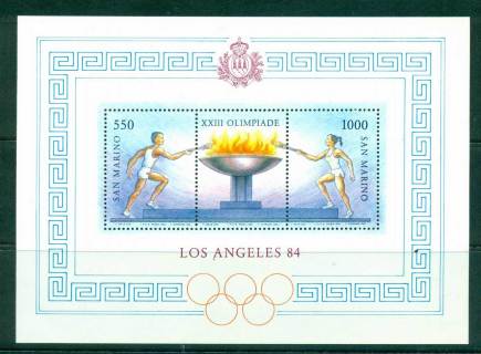 San-Marino-1984-Los-Angeles-Olympics-MS-MUH-lot40252