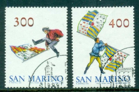 San-Marino-1987-Flag-Wavers-CTO