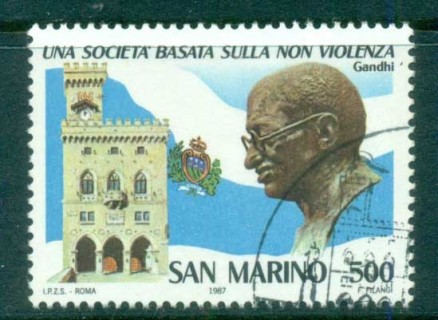 San-Marino-1987-Mahatma-Gandhi-CTO