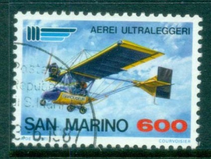 San-Marino-1987-Ultralight-Aircraft-CTO