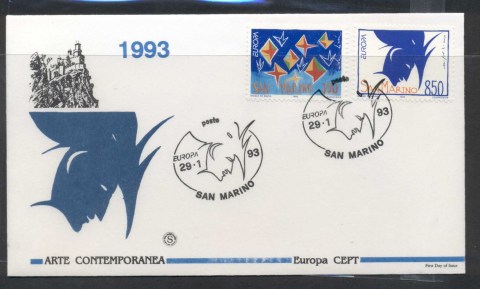 San-Marino-1993-Europa-Modern-Art-FDC