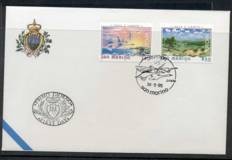 San-Marino-1995-Europa-Peace-Freedom-FDC