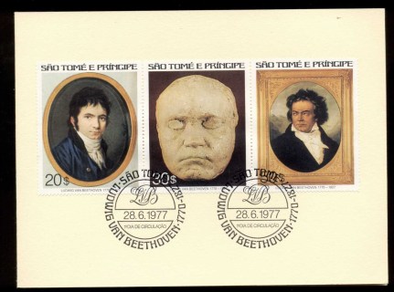 Sao-Tome-et-Principe-1977-Beethoven-card-FDI