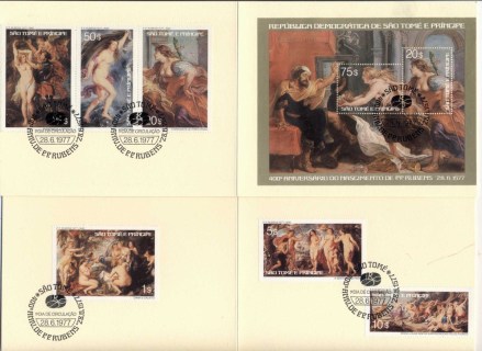 Sao-Tome-et-Principe-1977-Paintings-by-Rubens-MS-2xcard-FDI