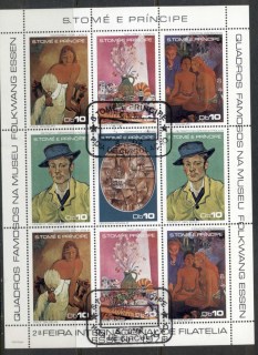 Sao-Tome-et-Principe-1978-Paintings-by-Paul-Gaugin-sheetlet-CTO