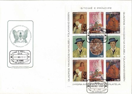 Sao-Tome-et-Principe-1978-Paintings-by-Paul-Gaugin-sheetlet-XLFDC