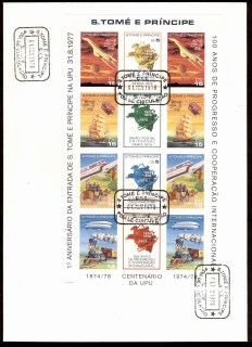 Sao-Tome-et-Principe-1978-UPU-Centennial-sheetlet-IMPERF-XLFDC