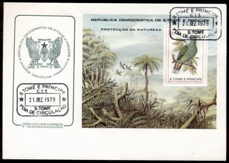 Sao-Tome-et-Principe-1979-Birds-MS-FDC