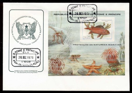 Sao-Tome-et-Principe-1979-Fish-MS-FDC