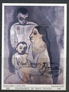 Sao-Tome-et-Principe-1981-IYC-Intl-year-of-the-Child-Picasso-MS-CTO