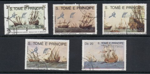 Sao-Tome-et-Principe-1981-Merchant-Ships-at-Sea-CTO