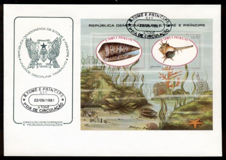 Sao-Tome-et-Principe-1981-Shells-MS-FDC