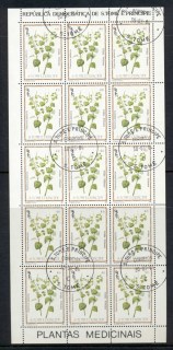 Sao-Tome-et-Principe-1983-Medcinal-Plants-46d-sheet-CTO