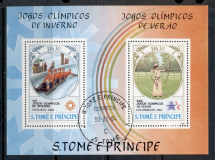 Sao-Tome-et-Principe-1983-Olympics-Sarajevo-Los-Angeles-MS-CTO