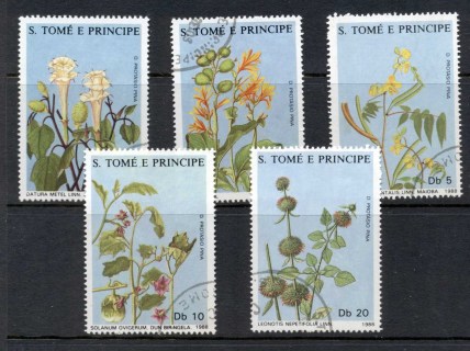 Sao-Tome-et-Principe-1988-Medicinal-Plants-CTO