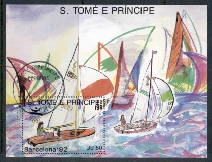 Sao-Tome-et-Principe-1989-Summer-Olympics-Barcelona-Sailing-MS-CTO