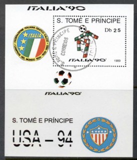 Sao-Tome-et-Principe-1989-World-Cup-Soccer-Championships-Italy-MS-CTO