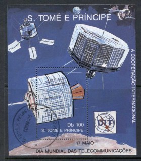 Sao-Tome-et-Principe-1989-World-Telecommunications-Day-Satellite-MS-CTO