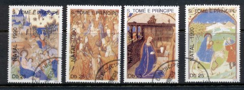 Sao-Tome-et-Principe-1990-Xmas-paintings-CTO