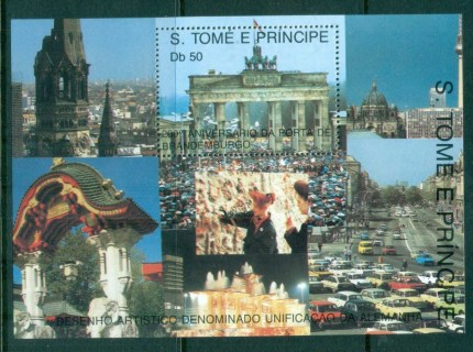 Sao-Tome-et-Principe-1991-Brandenburg-Gate-MS-MUH