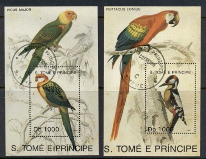 Sao-Tome-et-Principe-1992-Birds-2x-MS-CTO