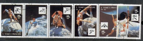 Sao-Tome-et-Principe-1992-Summer-Olympics-Barcelona-CTO