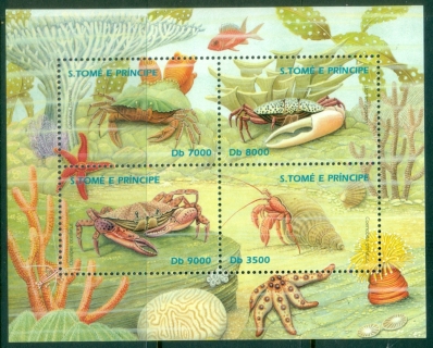 Sao-Tome-et-Principe-2003-Marine-Life-Crustaceans-MS-MUH_1 Sao-Tome-et-Principe-2003-Marine-Life-Crustaceans-MS-MUH_1