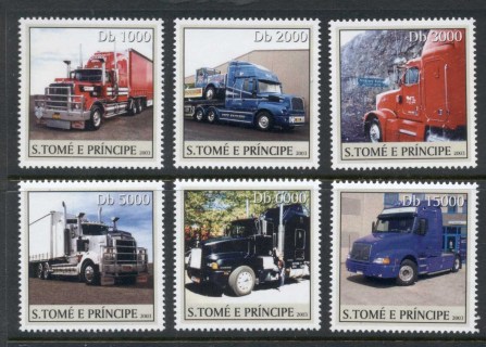 Sao-Tome-et-Principe-2003-Tractor-Trailer-Trucks-MUH