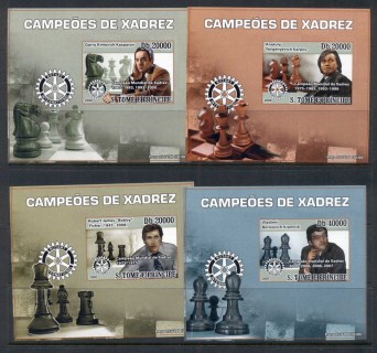 Sao-Tome-et-Principe-2008-Chess-Players-4x-MS-Muh