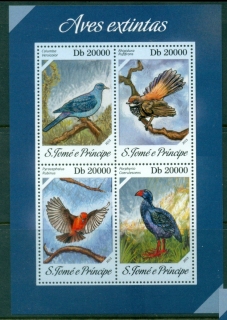 Sao-Tome-et-Principe-2013-Extinct-Birds-MS-MUH