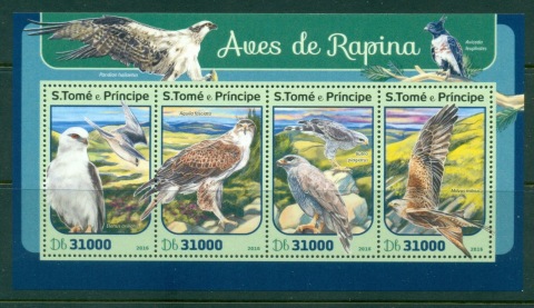 Sao-Tome-et-Principe-2016-Birds-of-Prey-MS-MUH