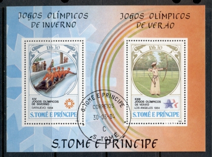 Sao-Tome-et-Principe-1983-Olympics-Sarajevo-Los-Angeles-MS-CTO