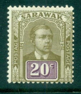 Sarawak-1918-23-Sir-Charles-Vyner-Brooke-20c-MH-lot82305