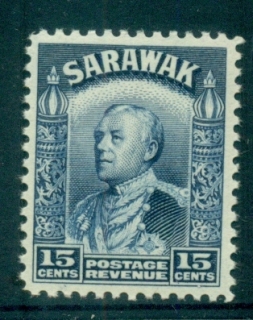 Sarawak-1934-41-Sir-Charles-Vyner-Brooke-15c-deep-blue-MUH-lot82215