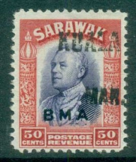 Sarawak-1945-Sir-Charles-Vyner-Brooke-Opt-BMA-50c-FU-lot82263