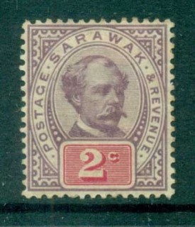 Sarawak-1888-97-Sir-Charles-Johnson-Brooke-2c-MLH-lot82291