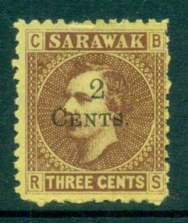 Sarawak-1892-Sir-Charles-Johnson-Brooke-Opt-2-Cents-MNG-lot82296